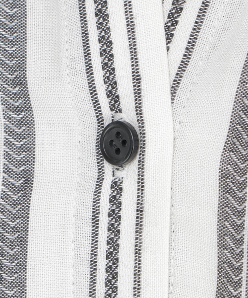 LBC（エルビーシー）の「ストライプガウンワンピース（シャツワンピース・レディース・ブラック/エンジ・M/L）」の6枚目の写真