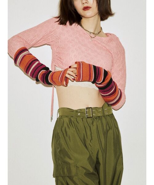 ACEANDREA EMBOSS JQ アームカバー　ニットアップ ACEANDREA EMBOSS JQ アームカバー ニットアップ jouetie（ジュエティ