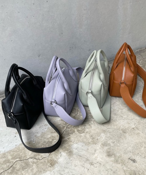 DouDou(ドゥドゥ)の「ミドルサイズボストン(ハンドバッグ・レディース・ブラック/グリーン/パープル/キャメル・FREE)」の5枚目の写真