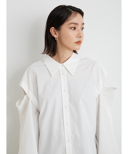 LILY BROWN（リリーブラウン）の「ダブルカフス2wayリボンシャツ 