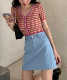 H.Warren（エイチウォーレン）の「ツイルカラーミニスカート(インナーパンツ付きスカパン)（スカート）」