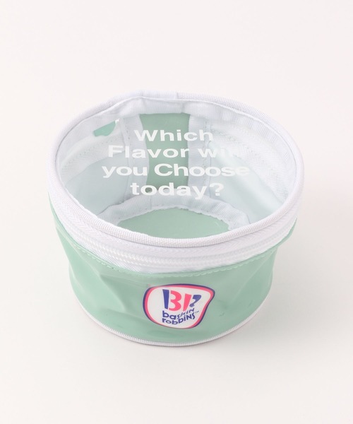 GLOBAL WORK（グローバルワーク）の「サーティワン/カップ型クリアポーチ/285478（ポーチ・レディース・ミント/ネイビー・FREE）」の2枚目の写真