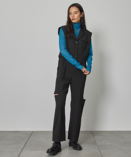 PUBLIC TOKYO（パブリックトウキョウ）の「ノースリーブジャンプスーツ（つなぎ/オールインワン・レディース・ブラック・FREE）」の3枚目の写真