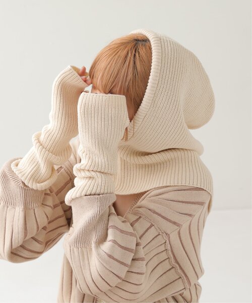 RAY CASSIN(レイカズン)の「ニットアームウォーマー(アームカバー・レディース・キナリ/スミクロ/グレイッシュベージュ/ライトカーキ・FREE)」の22枚目の写真