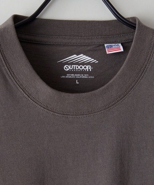 OUTDOOR PRODUCTS(アウトドアプロダクツ)の「【OUTDOOR PRODUCTS/アウトドアプロダクツ】USAコットン切り替えロンT 裾ドローコード ビッグシルエット(Tシャツ/カットソー・メンズ・ブラウン/ブラック/オリーブ・X-LARGE/LARGE/MEDIUM)」の7枚目の写真