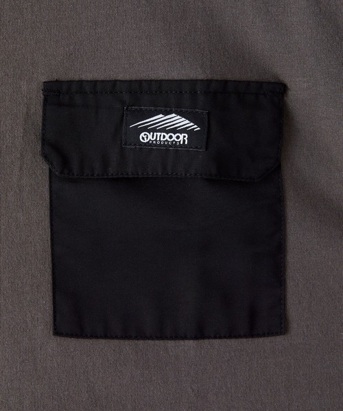 OUTDOOR PRODUCTS(アウトドアプロダクツ)の「【OUTDOOR PRODUCTS/アウトドアプロダクツ】USAコットン切り替えロンT 裾ドローコード ビッグシルエット(Tシャツ/カットソー・メンズ・ブラウン/ブラック/オリーブ・X-LARGE/LARGE/MEDIUM)」の9枚目の写真