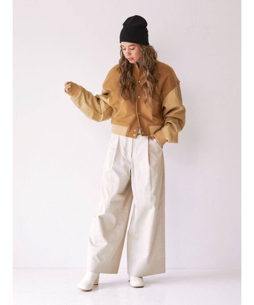 Ungrid（アングリッド）の「ハイウエストワイドパンツ（その他パンツ・レディース・アイボリー/カーキ・SMALL/MEDIUM）」の9枚目の写真