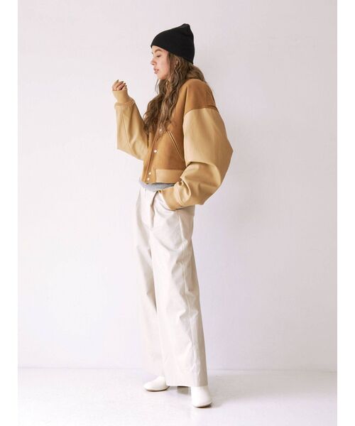 Ungrid（アングリッド）の「ハイウエストワイドパンツ（その他パンツ・レディース・アイボリー/カーキ・SMALL/MEDIUM）」の10枚目の写真