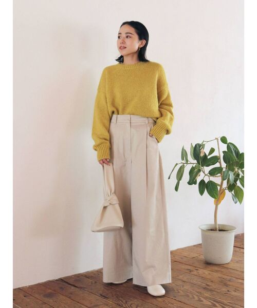 Ungrid（アングリッド）の「ハイウエストワイドパンツ（その他パンツ・レディース・アイボリー/カーキ・SMALL/MEDIUM）」の12枚目の写真