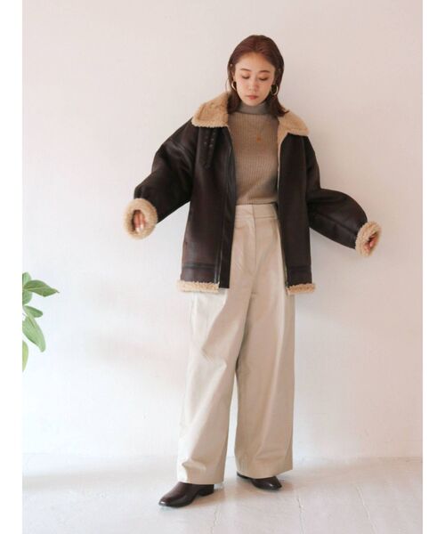 Ungrid（アングリッド）の「ハイウエストワイドパンツ（その他パンツ・レディース・アイボリー/カーキ・SMALL/MEDIUM）」の16枚目の写真