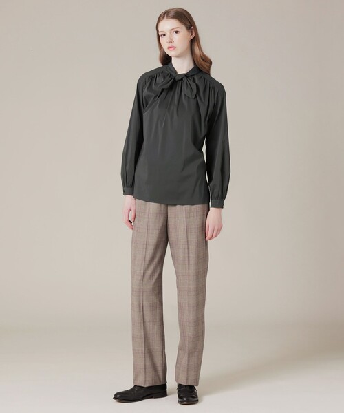 MACKINTOSH LONDON(マッキントッシュ ロンドン)の「フィルコットンナイロンボウタイブラウス(シャツ/ブラウス・レディース・オフホワイト/チャコールグレー/ピンク系その他2・38)」の6枚目の写真