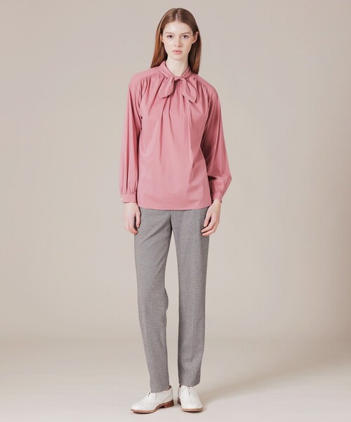 MACKINTOSH LONDON(マッキントッシュ ロンドン)の「フィルコットンナイロンボウタイブラウス(シャツ/ブラウス・レディース・オフホワイト/チャコールグレー/ピンク系その他2・38)」の9枚目の写真