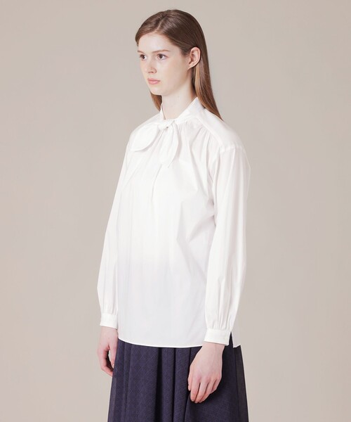 MACKINTOSH LONDON(マッキントッシュ ロンドン)の「フィルコットンナイロンボウタイブラウス(シャツ/ブラウス・レディース・オフホワイト/チャコールグレー/ピンク系その他2・38)」の13枚目の写真