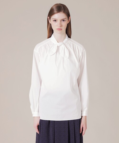 MACKINTOSH LONDON(マッキントッシュ ロンドン)の「フィルコットンナイロンボウタイブラウス(シャツ/ブラウス・レディース・オフホワイト/チャコールグレー/ピンク系その他2・38)」の11枚目の写真