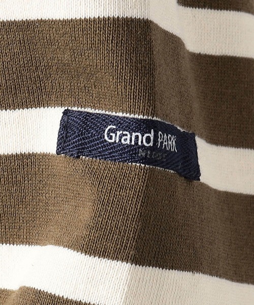 Grand PARK(グランドパーク)の「国産デラヴェ天竺ボーダーカットソー(Tシャツ/カットソー・レディース・ネイビー×ホワイト/ホワイト×ネイビー/カーキ系・FREE)」の10枚目の写真