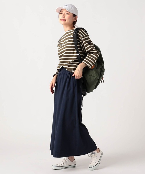 Grand PARK(グランドパーク)の「国産デラヴェ天竺ボーダーカットソー(Tシャツ/カットソー・レディース・ネイビー×ホワイト/ホワイト×ネイビー/カーキ系・FREE)」の13枚目の写真