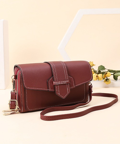 LOPASS（ロパス）の「仕分けミニお財布ショルダー/スマホ入れ（ショルダーバッグ・レディース・グリーン/イエロー/ブラック/ワイン/ピンク・FREE）」の5枚目の写真