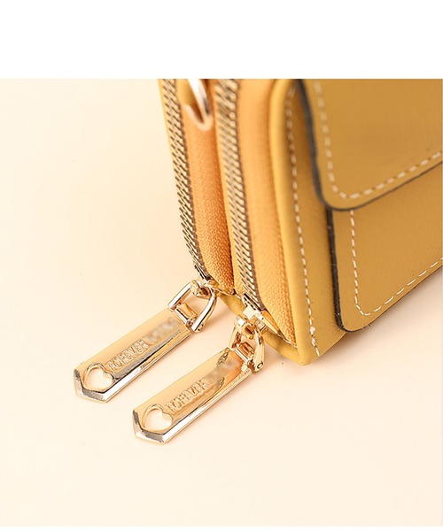 LOPASS（ロパス）の「仕分けミニお財布ショルダー/スマホ入れ（ショルダーバッグ・レディース・グリーン/イエロー/ブラック/ワイン/ピンク・FREE）」の13枚目の写真