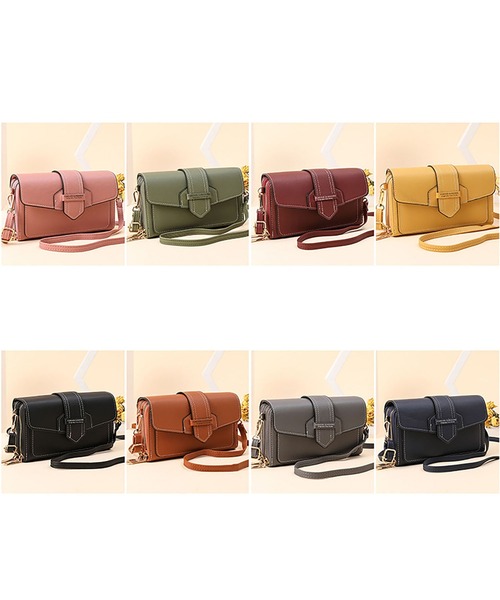 LOPASS（ロパス）の「仕分けミニお財布ショルダー/スマホ入れ（ショルダーバッグ・レディース・グリーン/イエロー/ブラック/ワイン/ピンク・FREE）」の15枚目の写真