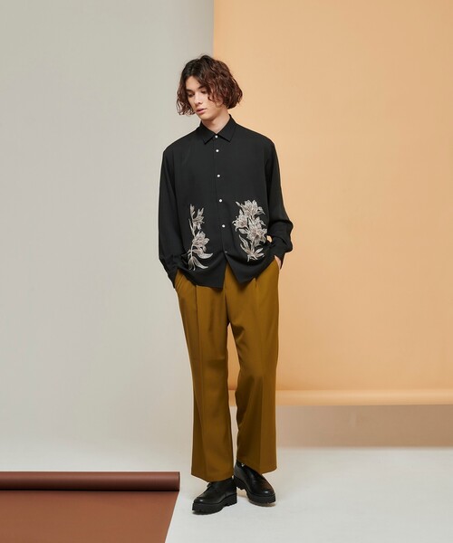 tk.TAKEO KIKUCHI（ティーケータケオキクチ）の「◆カラーワイドフレアパンツ（その他パンツ・レディース・レンガ/ライトブルー/ブラック/マスタード/アイボリー/グリーン・66/03/02）」の13枚目の写真