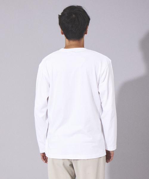 ABAHOUSE（アバハウス）の「【LEIN】フロント プリント ロングスリーブ Tシャツ（Tシャツ/カットソー・メンズ・ホワイト/ホワイト系その他2/ホワイト系その他・48/46/44）」の5枚目の写真