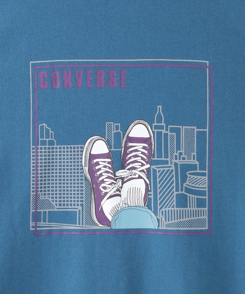 CONVERSE ALL STAR(コンバースオールスター)の「【キッズ】CONVERSE コンバース プリントパーカー(130~160cm)(パーカー・キッズ・スカイブルー/ダークブルー・130/140/150/160)」の9枚目の写真
