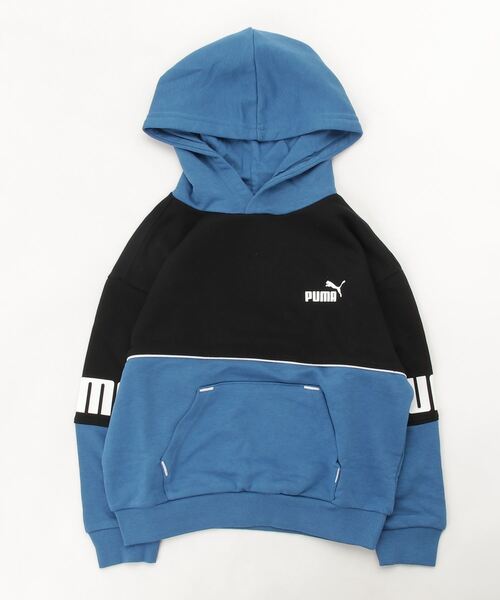 PUMA(プーマ)の「プーマ PUMA PUMA POWER カラーブロック フーディスウェット_(パーカー・キッズ・ブラック×カーキ/ブラック×グレー/ブラック×グリーン/ブラック×ブルー・140cm/120cm/160cm/150cm/130cm)」の3枚目の写真