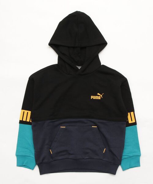 PUMA(プーマ)の「プーマ PUMA PUMA POWER カラーブロック フーディスウェット_(パーカー・キッズ・ブラック×カーキ/ブラック×グレー/ブラック×グリーン/ブラック×ブルー・140cm/120cm/160cm/150cm/130cm)」の4枚目の写真