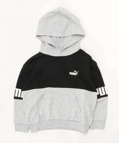 PUMA(プーマ)の「プーマ PUMA PUMA POWER カラーブロック フーディスウェット_(パーカー・キッズ・ブラック×カーキ/ブラック×グレー/ブラック×グリーン/ブラック×ブルー・140cm/120cm/160cm/150cm/130cm)」の2枚目の写真