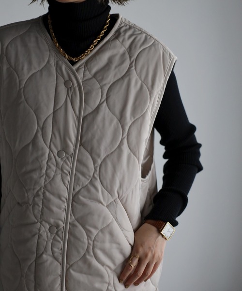 BANGAN グレー キルティングベスト BANGAN グレー キルティングベスト