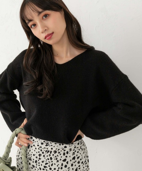 fifth(フィフス)の「ベーシックルーズニット(ニット/セーター・レディース・ライトグリーン/アイボリー/ブラック・M)」の21枚目の写真