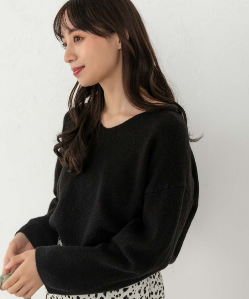 fifth(フィフス)の「ベーシックルーズニット(ニット/セーター・レディース・ライトグリーン/アイボリー/ブラック・M)」の22枚目の写真
