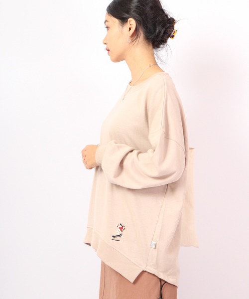 Quelle Chance(ケルシャンス)の「Quelle chance ワンポイント刺繍スケボーネコプルオーバー(Tシャツ/カットソー・レディース・ネイビー/ベージュ/グリーン/アイボリー系・M/L)」の8枚目の写真