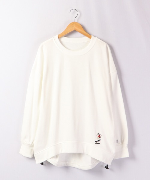 Quelle Chance(ケルシャンス)の「Quelle chance ワンポイント刺繍スケボーネコプルオーバー(Tシャツ/カットソー・レディース・ネイビー/ベージュ/グリーン/アイボリー系・M/L)」の11枚目の写真
