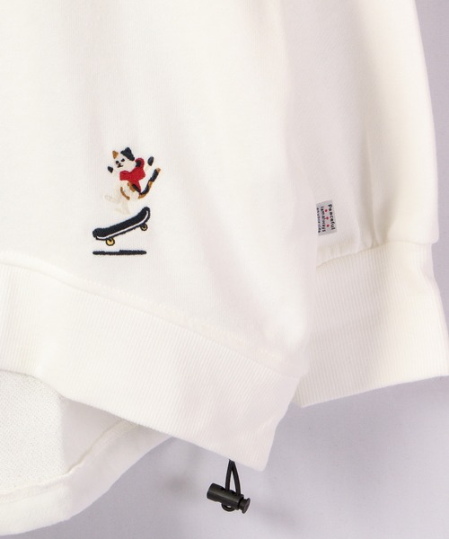 Quelle Chance(ケルシャンス)の「Quelle chance ワンポイント刺繍スケボーネコプルオーバー(Tシャツ/カットソー・レディース・ネイビー/ベージュ/グリーン/アイボリー系・M/L)」の13枚目の写真