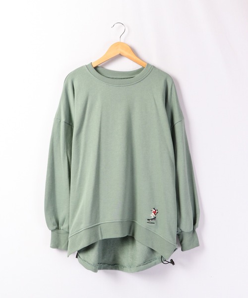 Quelle Chance(ケルシャンス)の「Quelle chance ワンポイント刺繍スケボーネコプルオーバー(Tシャツ/カットソー・レディース・ネイビー/ベージュ/グリーン/アイボリー系・M/L)」の19枚目の写真