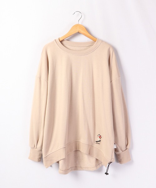 Quelle Chance(ケルシャンス)の「Quelle chance ワンポイント刺繍スケボーネコプルオーバー(Tシャツ/カットソー・レディース・ネイビー/ベージュ/グリーン/アイボリー系・M/L)」の5枚目の写真