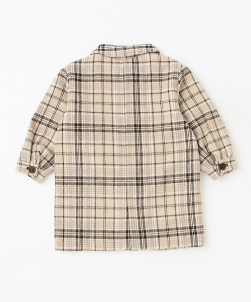 petit main（プティマイン）の「【リンク】チェスターコート（ダッフルコート・キッズ・ライトブルー/マルチ・S/M/L）」の5枚目の写真