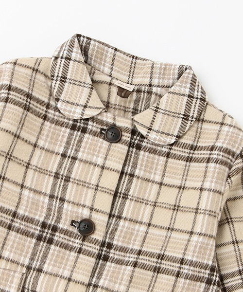 petit main（プティマイン）の「【リンク】チェスターコート（ダッフルコート・キッズ・ライトブルー/マルチ・S/M/L）」の6枚目の写真