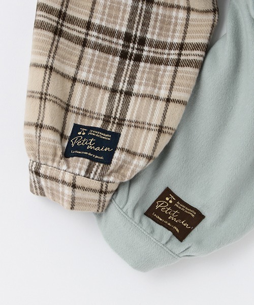 petit main（プティマイン）の「【リンク】チェスターコート（ダッフルコート・キッズ・ライトブルー/マルチ・S/M/L）」の8枚目の写真