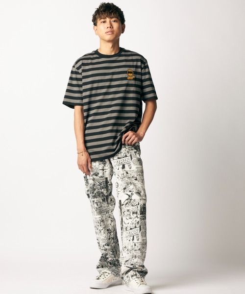 Guess（ゲス）の「GUESS Originals x Batman Striped Tee（Tシャツ/カットソー・メンズ・ブラック・SMALL/MEDIUM/LARGE/X-LARGE）」の7枚目の写真