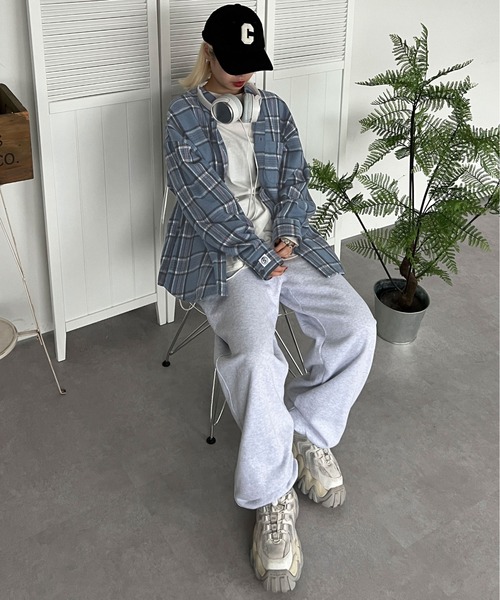 sedacle(セダクル)の「ピス付きbigチェックネルシャツ(シャツ/ブラウス・メンズ・ブルー系その他/ブラック/ピンク系その他・MEDIUM/LARGE)」の13枚目の写真