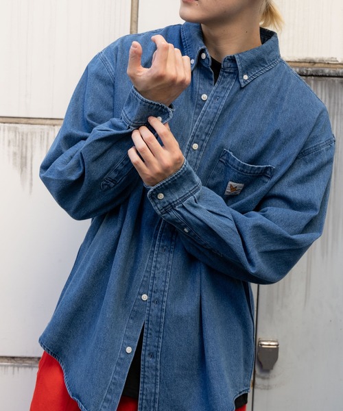 （What it isNt）ART BY MARKGONZALES（ワットイットイズント）の「(what it isNT) ART BY MARK GONZALES / オーバーサイズ ボタンダウン コットンシャツ（シャツ/ブラウス・メンズ・ブラック/ワンウォッシュ・M/L/XL）」の11枚目の写真