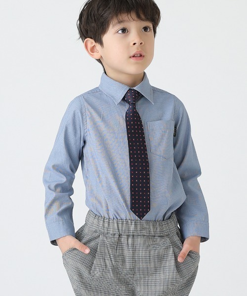 HAKKA KIDS（ハッカキッズ）の「[フォーマル対応・ボーイズ]長袖シャツ（シャツ/ブラウス・キッズ・ブルー/ネイビー・100cm/110cm/120cm/130cm）」の6枚目の写真