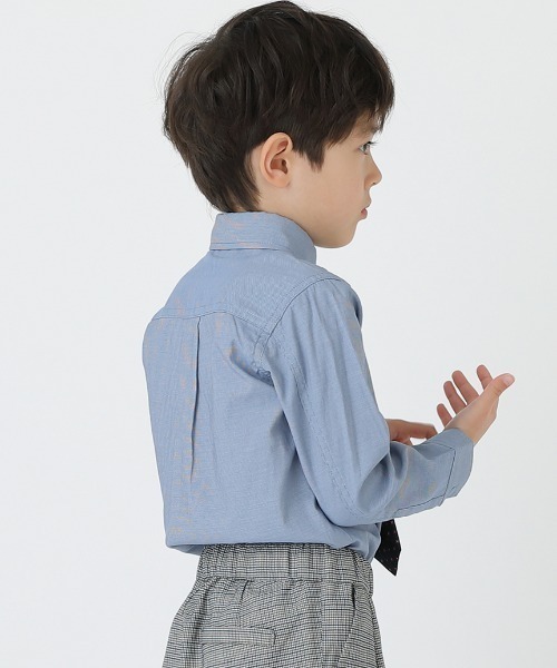 HAKKA KIDS（ハッカキッズ）の「[フォーマル対応・ボーイズ]長袖シャツ（シャツ/ブラウス・キッズ・ブルー/ネイビー・100cm/110cm/120cm/130cm）」の4枚目の写真