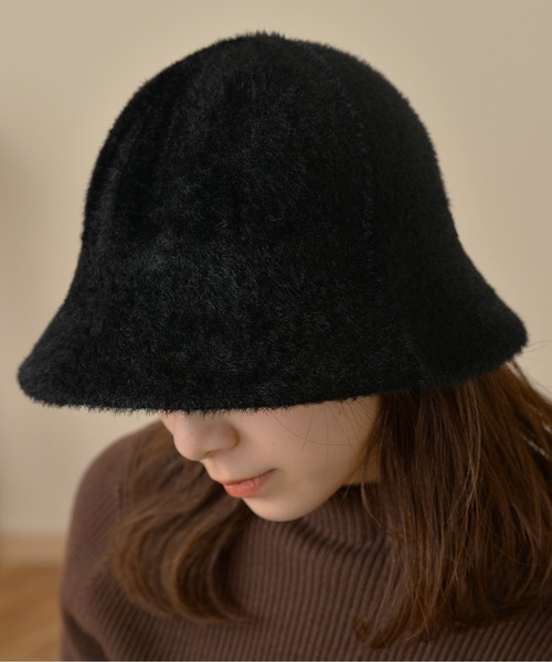 Monocoro toppi(モノコロトッピ)の「シャギー ふわふわ シンプル バケットハット(ハット・レディース・ブラック/アイボリー/ブラウン・フリー)」の3枚目の写真