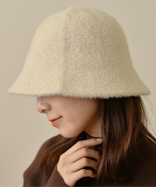Monocoro toppi(モノコロトッピ)の「シャギー ふわふわ シンプル バケットハット(ハット・レディース・ブラック/アイボリー/ブラウン・フリー)」の6枚目の写真