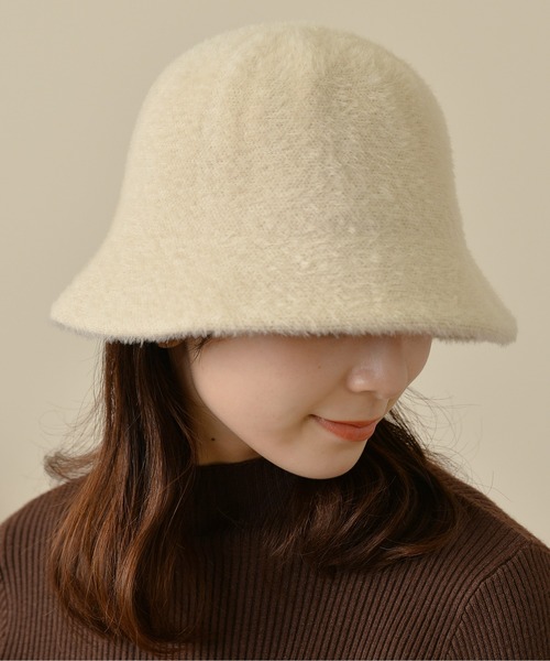 Monocoro toppi(モノコロトッピ)の「シャギー ふわふわ シンプル バケットハット(ハット・レディース・ブラック/アイボリー/ブラウン・フリー)」の7枚目の写真