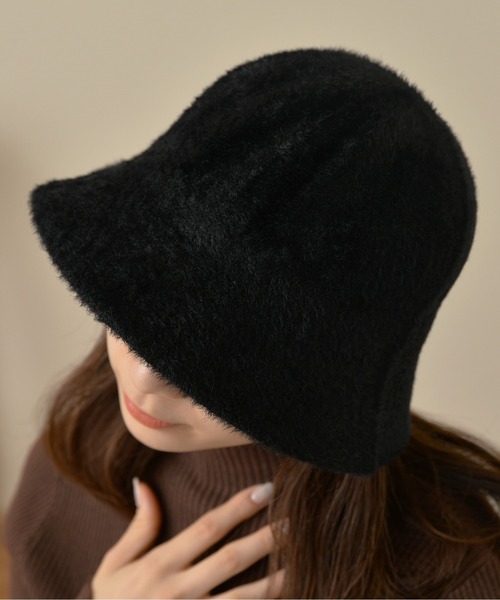 Monocoro toppi(モノコロトッピ)の「シャギー ふわふわ シンプル バケットハット(ハット・レディース・ブラック/アイボリー/ブラウン・フリー)」の9枚目の写真