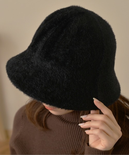 Monocoro toppi(モノコロトッピ)の「シャギー ふわふわ シンプル バケットハット(ハット・レディース・ブラック/アイボリー/ブラウン・フリー)」の10枚目の写真